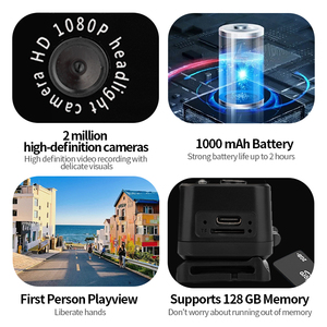 All'ingrosso fabbrica D7 digitale Mini macchine fotografiche 1080P testa-montato LED di movimento sensore a infrarossi Video di registrazione telecamera di illuminazione - Product Image 5