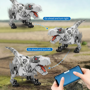 Kinderspiel zeug STEM Dinosauriers pielzeug Intelligente Programmierung Spielzeug Roboter Dinosaurier Baustein Set Pädagogische Dual Remote 960PCS