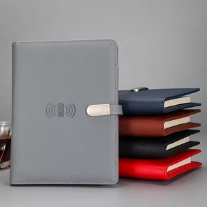 Bloc de notas móvil de carga inalámbrica personalizado, cuaderno de hojas sueltas de negocios con disco U, logotipo imprimible, tipo de cuaderno, producto - Product Image 1