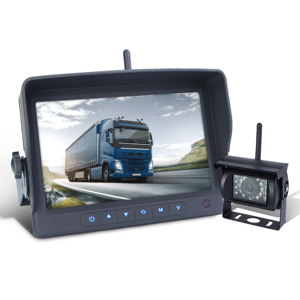 Sistema de cámara trasera inalámbrica digital 1080P 2,4G con pantalla cuádruple para camiones, autobuses y vehículos recreativos-Sistema de cámara de respaldo de alta definición - Product Image 1