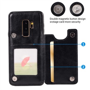 三星银河S10 S9 S8 S7 / S10 S9 S8 Plus / S10e S7 edge钱包翻盖卡槽支架聚氨酯皮革支架外壳 - Product Image 2