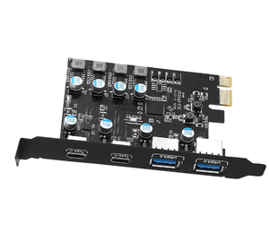 pci express pci e卡2端口USBA/ USBC 5Gbps USB3.2 Gen1 USB3.0 PCIE卡扩展附加卡适配器e pci - Product Image 2