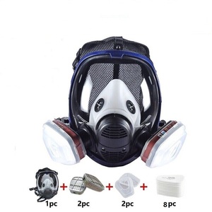 Anpassbare industrielle mehrere Voll gesichts maske wieder verwendbare Silikon-Atemschutz maske mit Doppel filtern