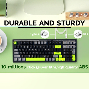 OEM 98 <strong>Keys</strong> RGB <strong>Light</strong> Control Knob Aula <strong>Computer</strong> Clavier Teclado Gamer Mechanical Felling <strong>Keyboard</strong> Gaming Silent <strong>Keyboard</strong> - Product Image 5