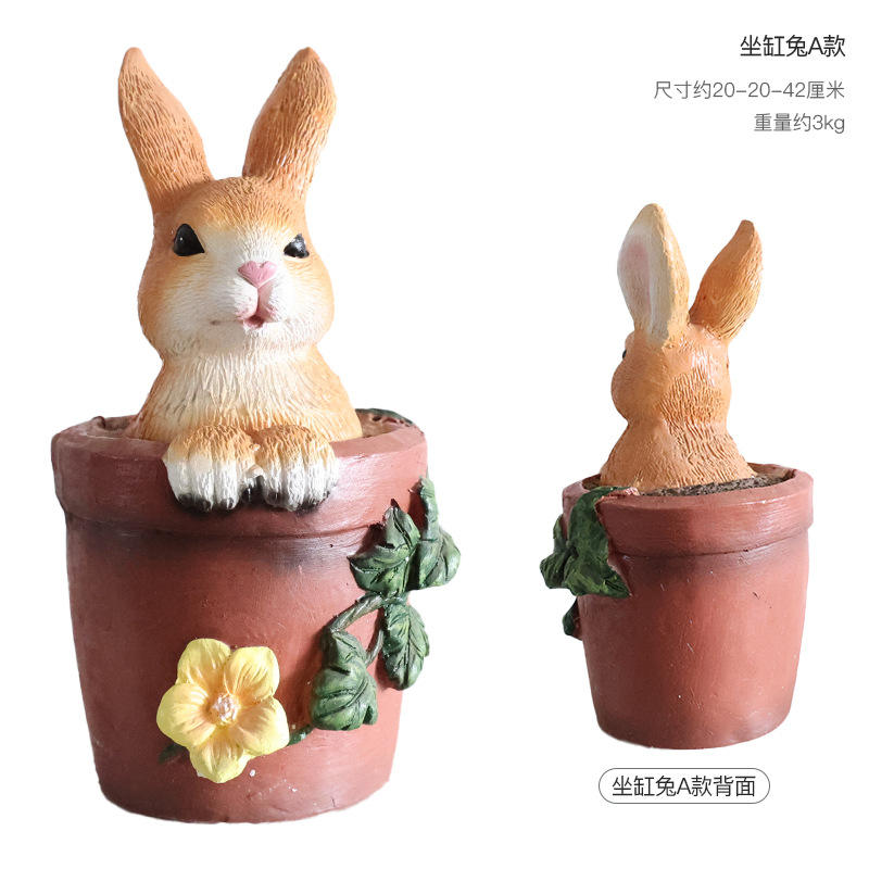 Sitting cylinder rabbit a