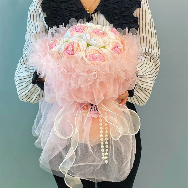 9 bouquets de tulle féerique rose dégradé [comprend un gif