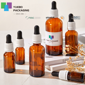 Novo design âmbar vazio conta-gotas vidro essencial garrafa âmbar vidro rotulado garrafa de óleo essencial 20/30 <span class=keywords><strong>ml</strong></span>