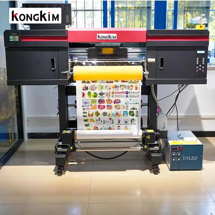Kongkim KK-604Uボトル/カップ/電話ケースステッカーUV60cmdtfフィルムプリンター3ヘッド24インチ