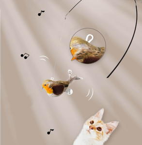 Pet simülasyon arayarak kuş sesi peluş oyuncak kedi yüksek eğlenceli eğlenceli oyuncak kedi alay sopa asabilirsiniz - Product Image 6