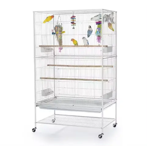 Wholesale high quality quadrate vertical type parrot multi-functional pet house for breeding playing rest amusement bird cage