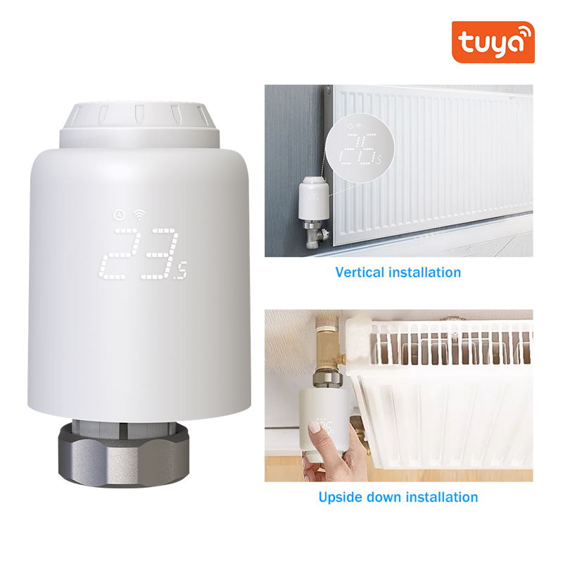 TRV ZigBee Smart Wi-Fi LED Segment Screen Tuya Wireless Digital Thermostatic Radiator Valve Smart Radiator Thermostat Valve