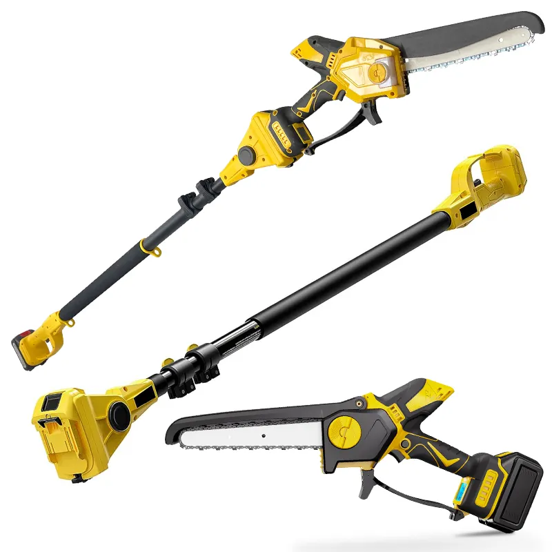 Dài cực không chổi than xách tay điện Battery Powered cầm tay Chainsaw 8 inch Mini Chain Saw không dây