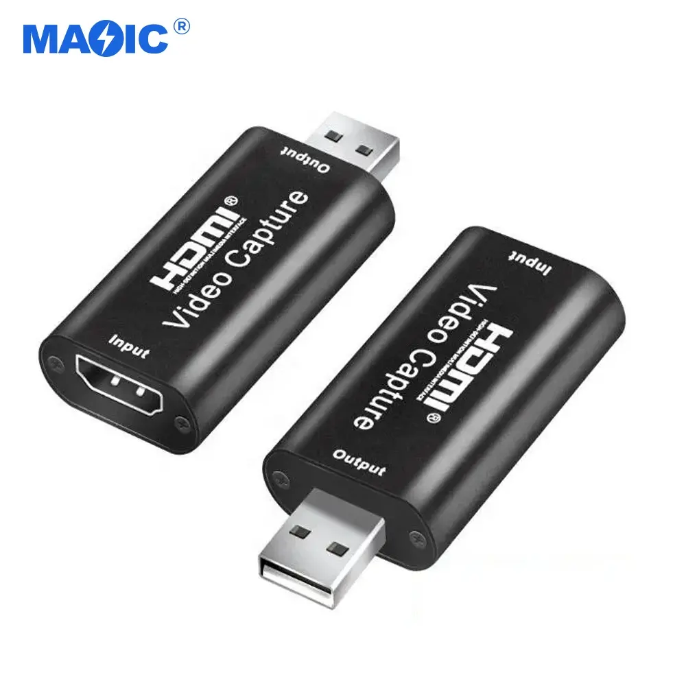 Usb2.0 para hdmi captura de vídeo, 1080p 60hz 1 entrada de canal 4k hdmi áudio e vídeo captura caixa de gravação ao vivo suporte hdmi placa de captura