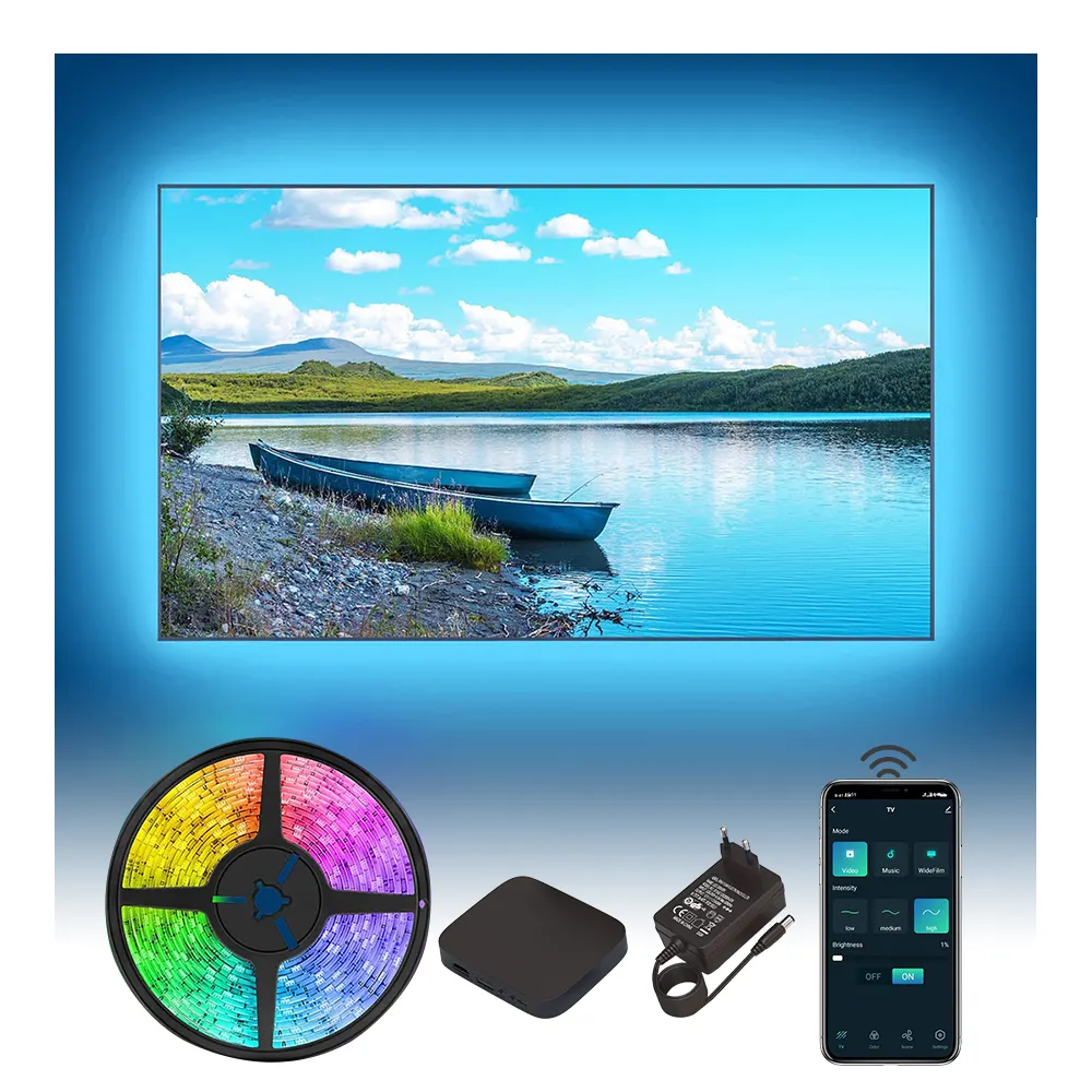 Fornitore di negozio Online prezzo all'ingrosso Rgb colore magico Smart Ambinet 4K Hdmi suono Sync Led Box Tv retroilluminazione universale