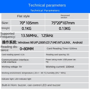 RFID Smart IC <strong>Card</strong> <strong>Reader</strong> ABS Access ID <strong>Card</strong> Issuing Machine with NFC <strong>Interface</strong> 13.56MHz Frequency - Product Image 6