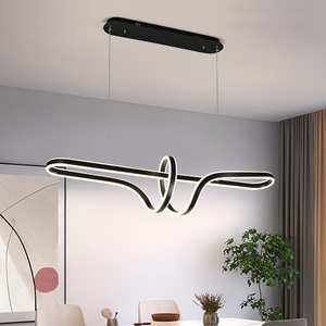 Popular <strong>Style</strong> <strong>New</strong> Design Creative Linear Hanging Pendant Light Dining Room Modern <strong>LED</strong> Chandelier - Product Image 1