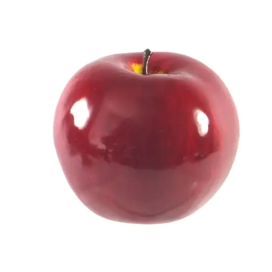 Искусственные большие блестящие пластиковые фрукты, красные яблоки