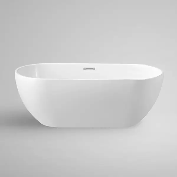 Nouveau design baignoires de salle de bain modernes trempage profond blanc baignoire support rond baignoire en acrylique