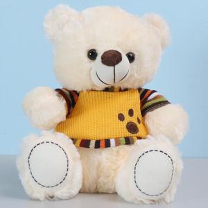 Güzel hayvan şekli 30cm çocuklar oyuncak ayı beyaz yumuşak bebek peluş oyuncak ayı ile kazak - Product Image 4