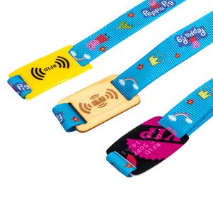 Lider teknoloji Polyester tam plaka baskı çip kodlama 13.56Mhz Mifare RFID dokuma bileklik RFID sert PVC etiketi - Product Image 2