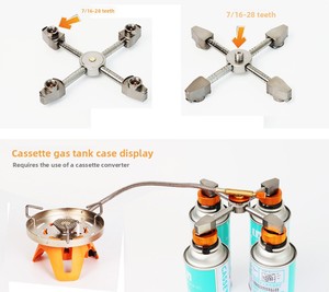 1L Trọng lượng nhẹ 4-in-1 butan chuyển đổi bình xăng chuyển đổi ngoài trời Bếp gas Cartridge đầu adapter cho cắm trại dã ngoại lót túi - Product Image 3