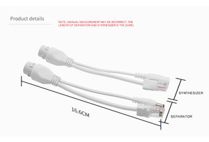 Combinador PoE pasivo de 12V con clasificación IP a prueba de agua para cámaras duales-Cable único Datos de 100Mbps y potencia de voltaje constante - Product Image 5