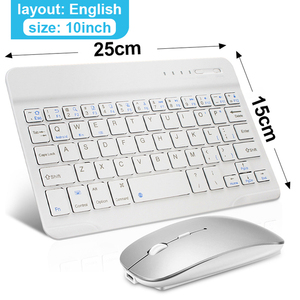 Teclado inalámbrico y ratón Mini recargable español teclado con el ratón teclado ruso para Tablet PC teléfono - Product Image 2