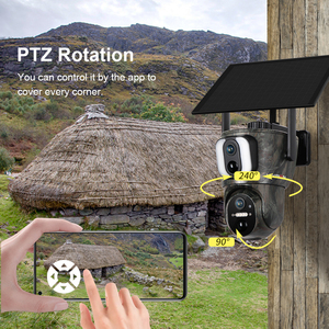 LS VISION Cámara de vigilancia inalámbrica 4G WiFi IP Seguridad al aire libre Lente dual Solar PTZ red CCTV Cámara - Product Image 2