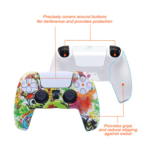 Low Moq Custom Water Transfer Print Controller Rubber Silicone Wrap Slim Skin Grip Cover for PS5 <strong>Dualshock</strong> 5 Gamepad Controller - Product Image 4