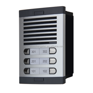 1 + N sistema de intercomunicación de Audio estilo S teléfonos interiores botones de doble fila Panel DIN RAIL C45 transformador de fuente de alimentación para 6 edificios
