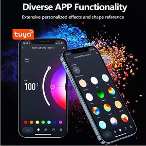 ไฟนีออนที่มีสีสัน tuya WiFi BT เพลง RGB ยืดหยุ่นซิลิโคนแถบแสงโดยรอบสมาร์ท DIY ไฟแถบวิ่งดิจิตอล - Product Image 6