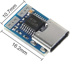 Aismartlink Tipo-C PD 12V DC Módulo de disparador de potencia de voltaje fijo 5A Módulo de entrada hembra tipo C - Product Image 6