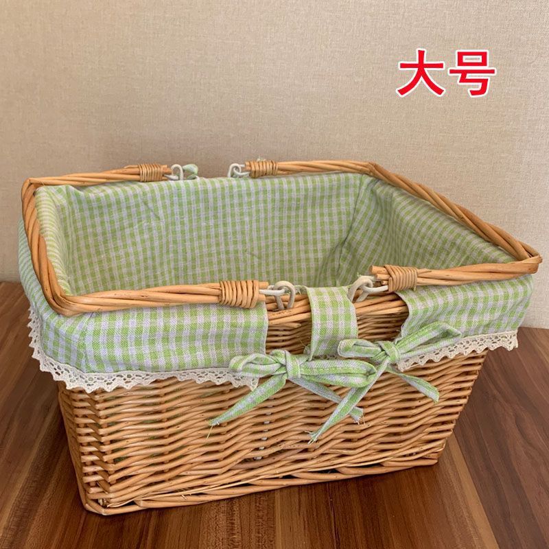 Natural wood-colored green checkered cloth - quality control
