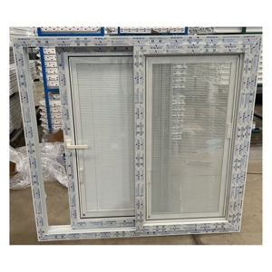günstiger preis doppelverglasung pvc-schiebefenster und fenster mit integrierten jalousien - Product Image 4