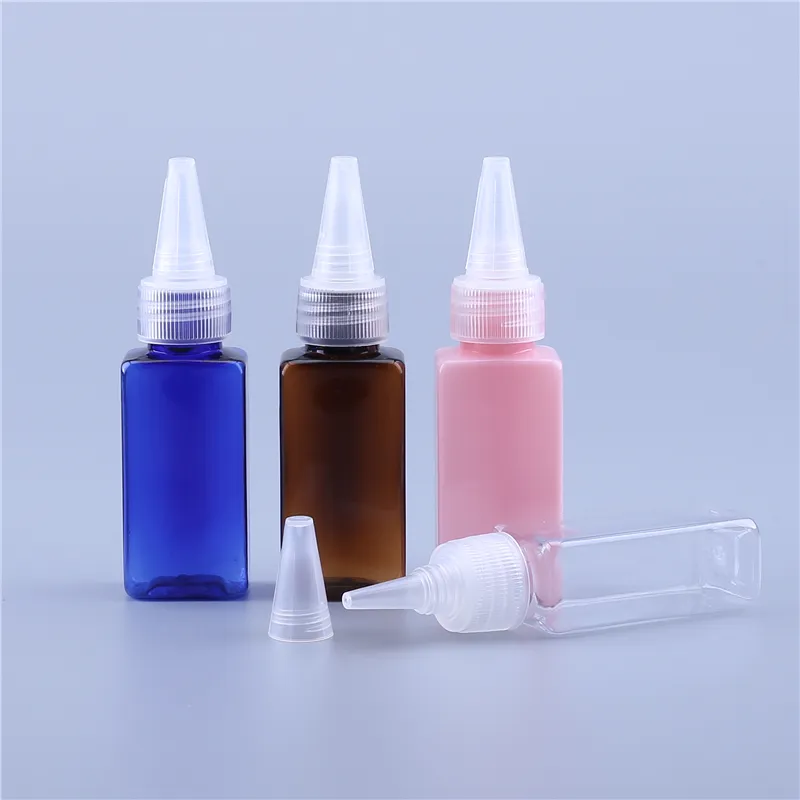 30ml Squeeze Soft PET Trocken farbstoffe Spender pulver Flasche mit Schnabel verschluss