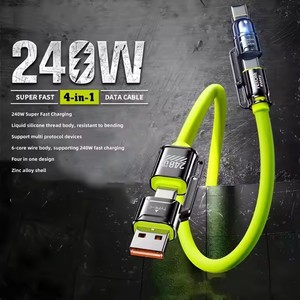 CHXDEV 240W 4-in-1 çift tip-c veri Apple için kablo 7-16 Huawei cep telefonları için USB3.0 naylon 6A hızlı PD hızlı şarj 2-2 şarj - Product Image 6