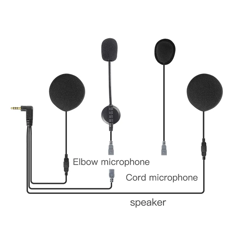 Motorcycle Helmet Headset Round Hole Earphones For Intercom E6