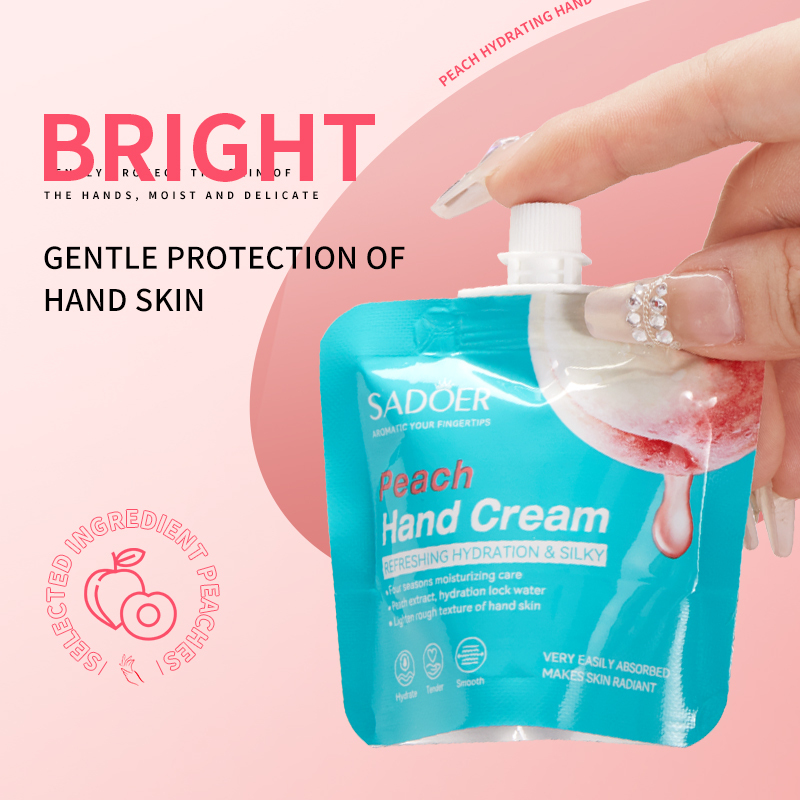 Crème pour les mains à la pêche