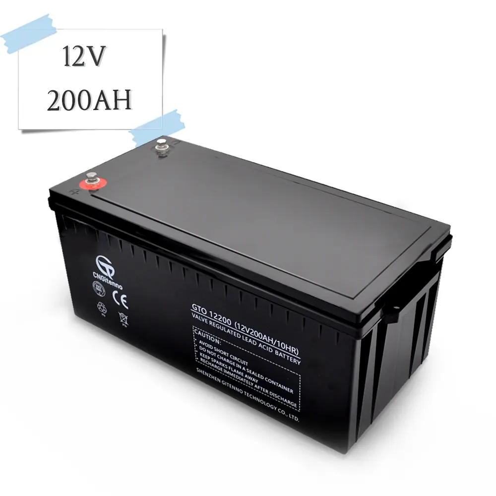 12 V 200 10 HR Bleisäure-Batterie usv ABS Bau 12 V 150 Ah 180 Ah 200 Ah Bleisäure-Solarbatterien für Solarenergiesystem