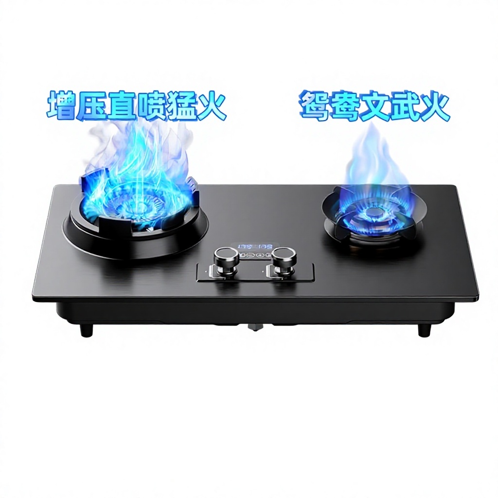 left king of fire, dual burner, high flame, black stainless stee