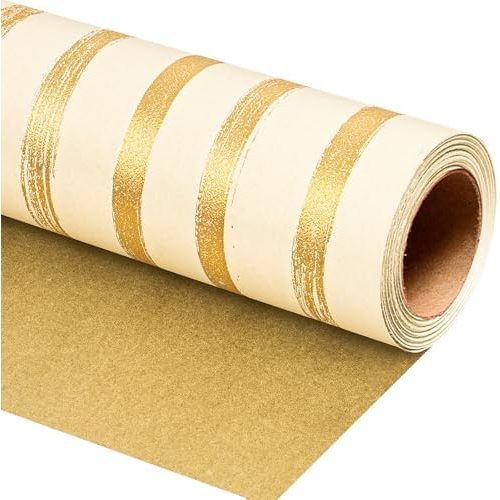 Stripes - Beige and Gold