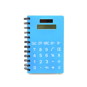 Cuadernos en espiral con cubierta de cuero PU, calculadora integrada para la escuela - Product Image 5