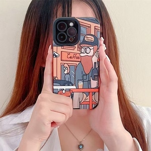 Avrupa ve amerikan sokak karikatür illüstrasyon baskı telefon iphone için kılıf 16 15 14 13 12 pro max XR 7/8P koruyucu kapak - Product Image 4