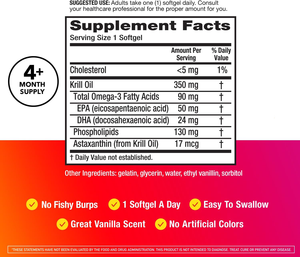 Nova Chegada Omega-3 Krill Oil Suplemento para Suporte Adulto Suporta Função Cerebral 130 Softgels Omega-3 Krill Oil Softgels - Product Image 3