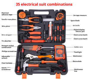 35pcs Multi-Function Electric Toolbox Set Household &amp; Electrician Repair <strong>Kit</strong> with Wrench for Home Maintenance &amp; DIY