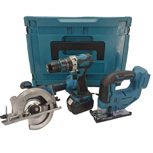 6-in-1 DIY Electric Tool Set Wrench Grinder <strong>Curve</strong> Saw Hammer <strong>Drill</strong> & Handheld Saw Power Source-Battery