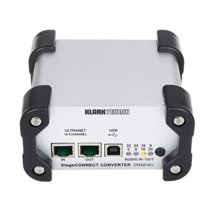Klark Teknik DN4816U StageConnect Interfaz con 16 entradas analógicas y conectividad Ultranet Stagebox para Behringer WING & Hub4