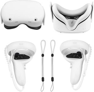 VR Accessories for Oculus <strong>Quest</strong> 2 Silicone Cover Kit Set Combination for <strong>Quest</strong> 2 Eye Mask Pad Controller Grips Cover Replacement - Product Image 4