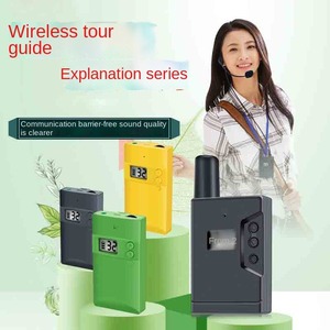 Sistema de comunicación inalámbrico portátil de alta calidad, audio, guía bidireccional, auriculares traseros, tourguide para guía