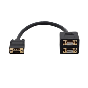 VGAスプリットケーブルデロックアダプターVGAオス-2xVGAメスアダプター1フィートStartecスプリッターケーブルアダプターM/F - Product Image 1